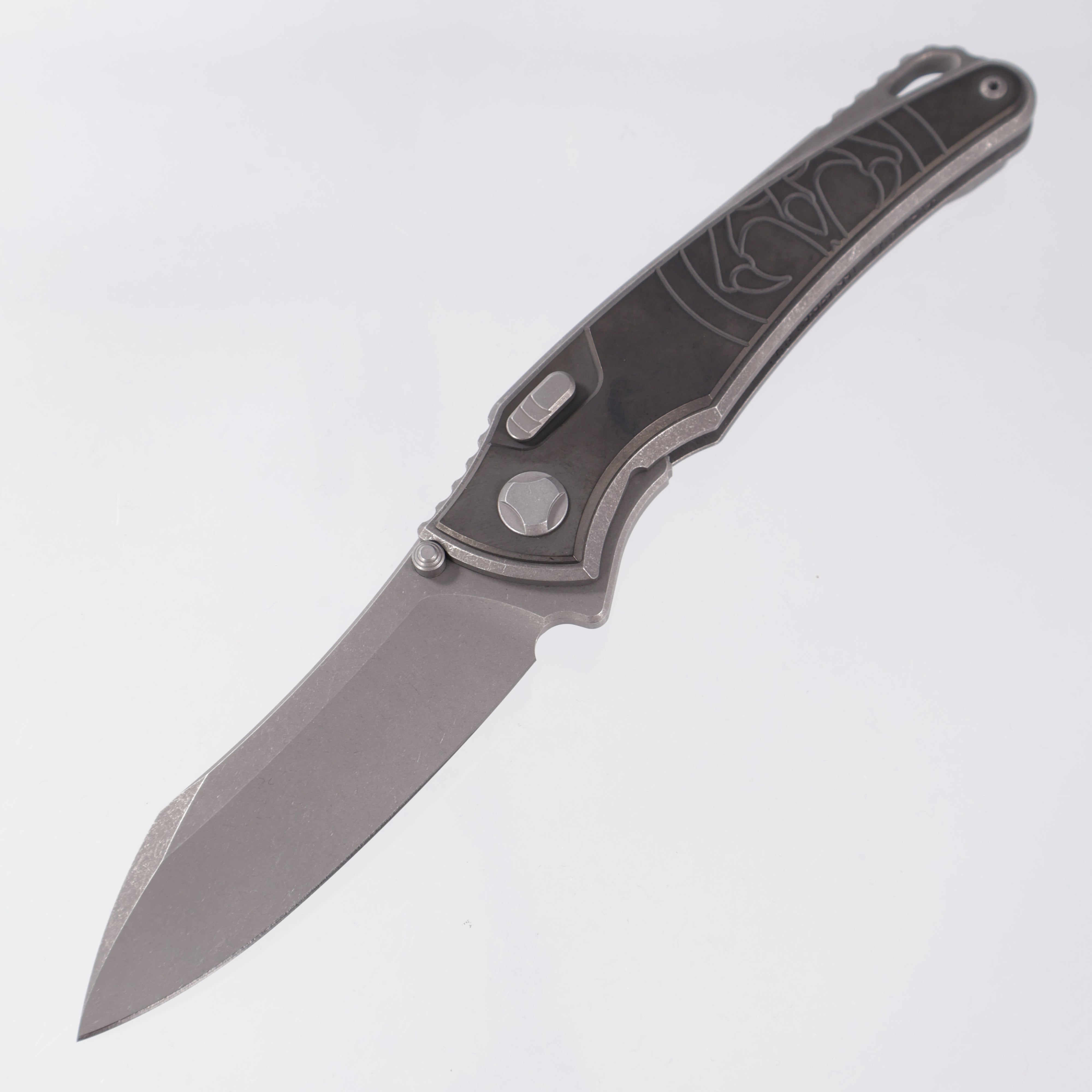 Hawk Knives Talon - Tumbled Titanium w/ DLC Titanium - Tumbled M390