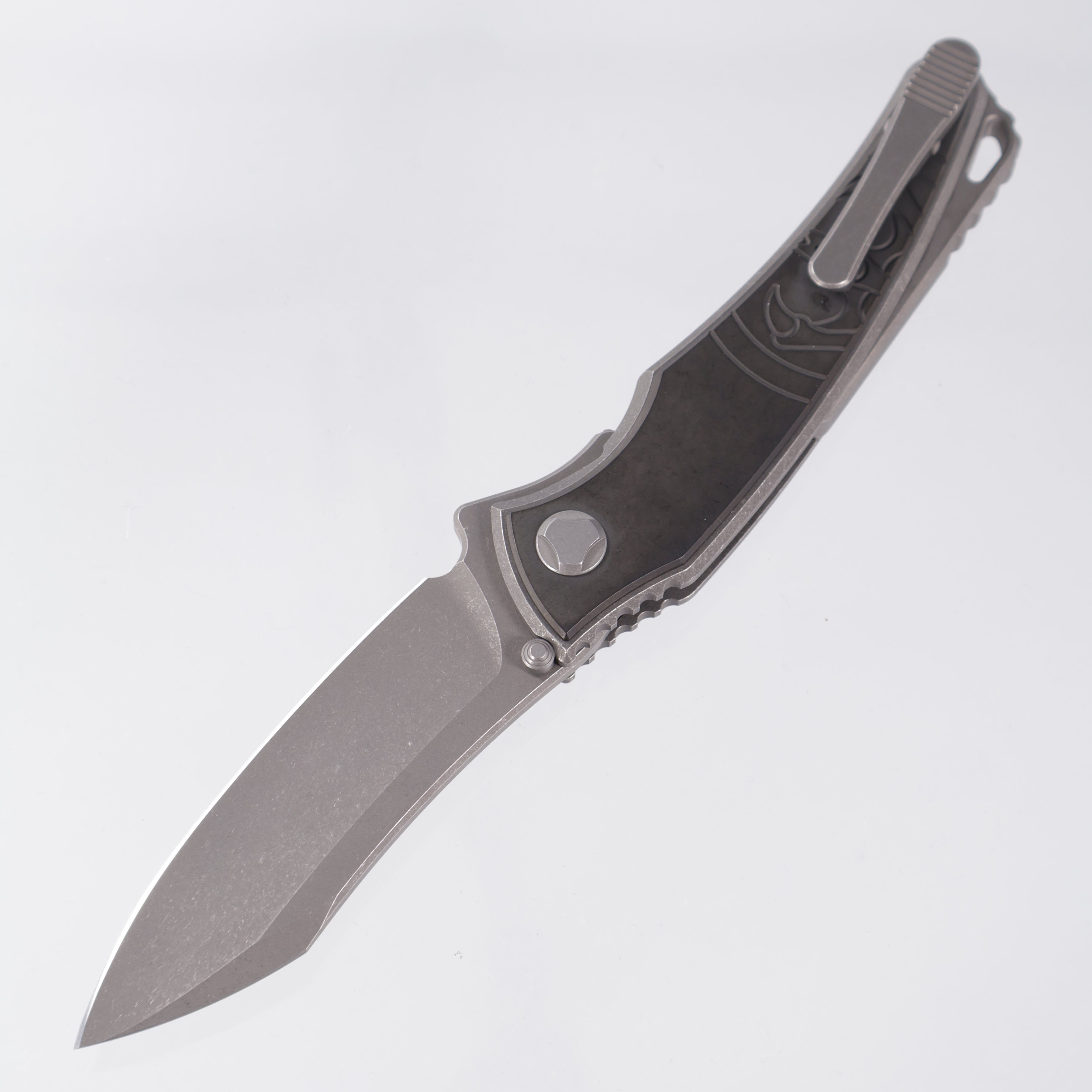 Hawk Knives Talon - Tumbled Titanium w/ DLC Titanium - Tumbled M390
