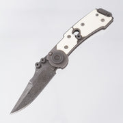 G.W. Hawk T.O.A.D. Folder - Pre-Ban Ivory Scales - Devin Thomas Fireball Damascus Blade & Accents *PRE-OWNED*