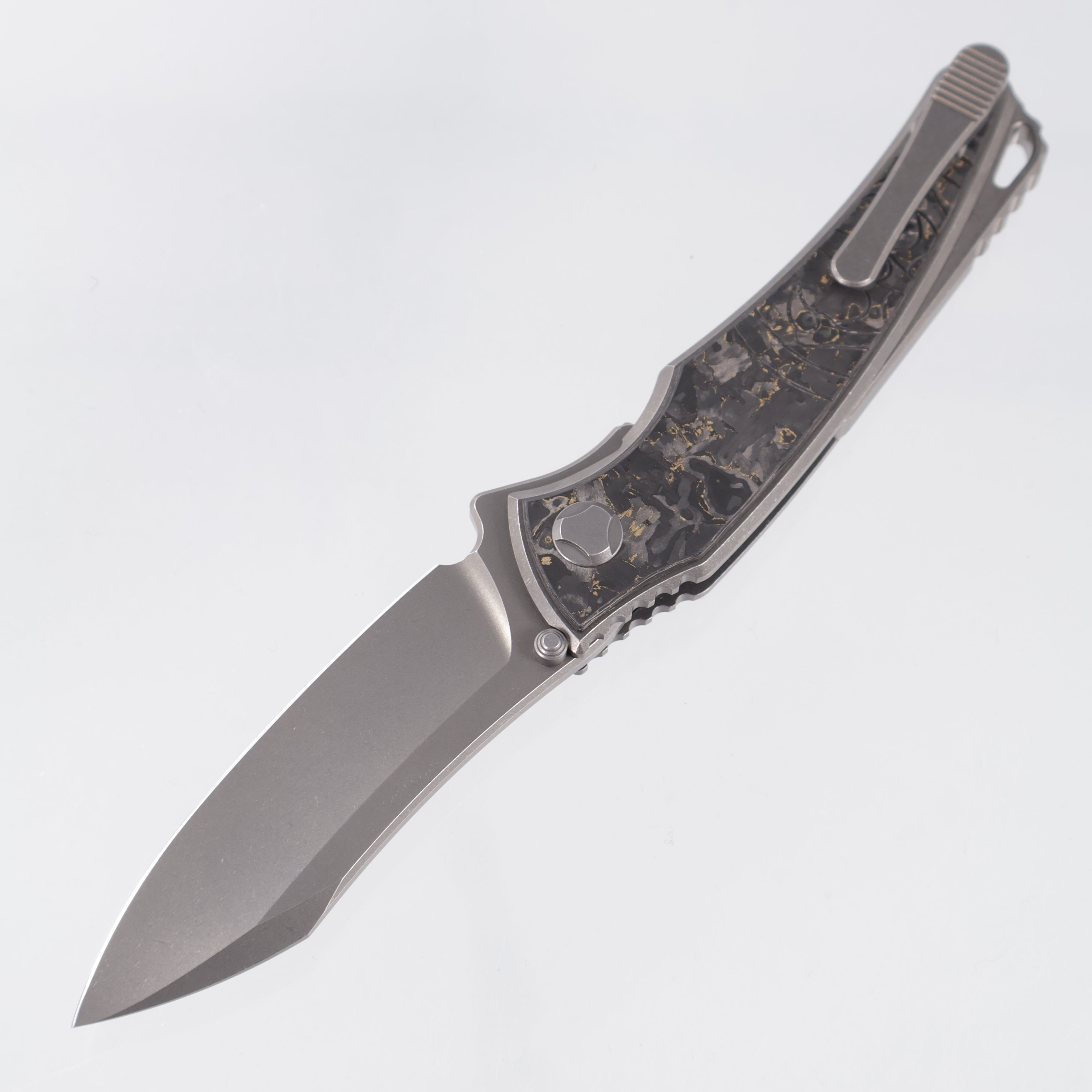 Hawk Knives Talon - Brightwash Titanium w/ Bronze TechnoCarbo - Brightwash M390