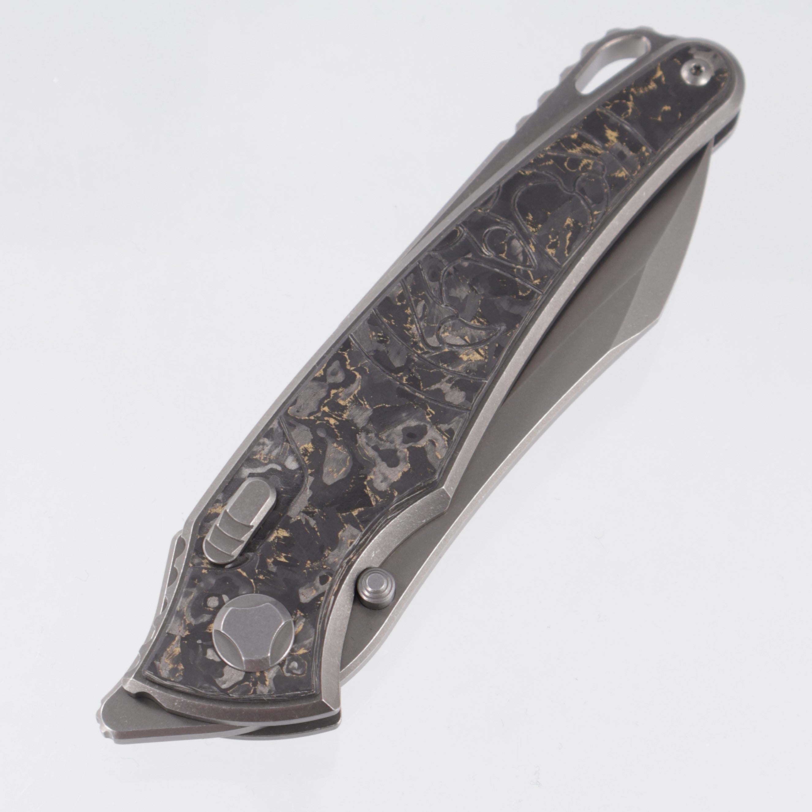 Hawk Knives Talon - Brightwash Titanium w/ Bronze TechnoCarbo - Brightwash M390