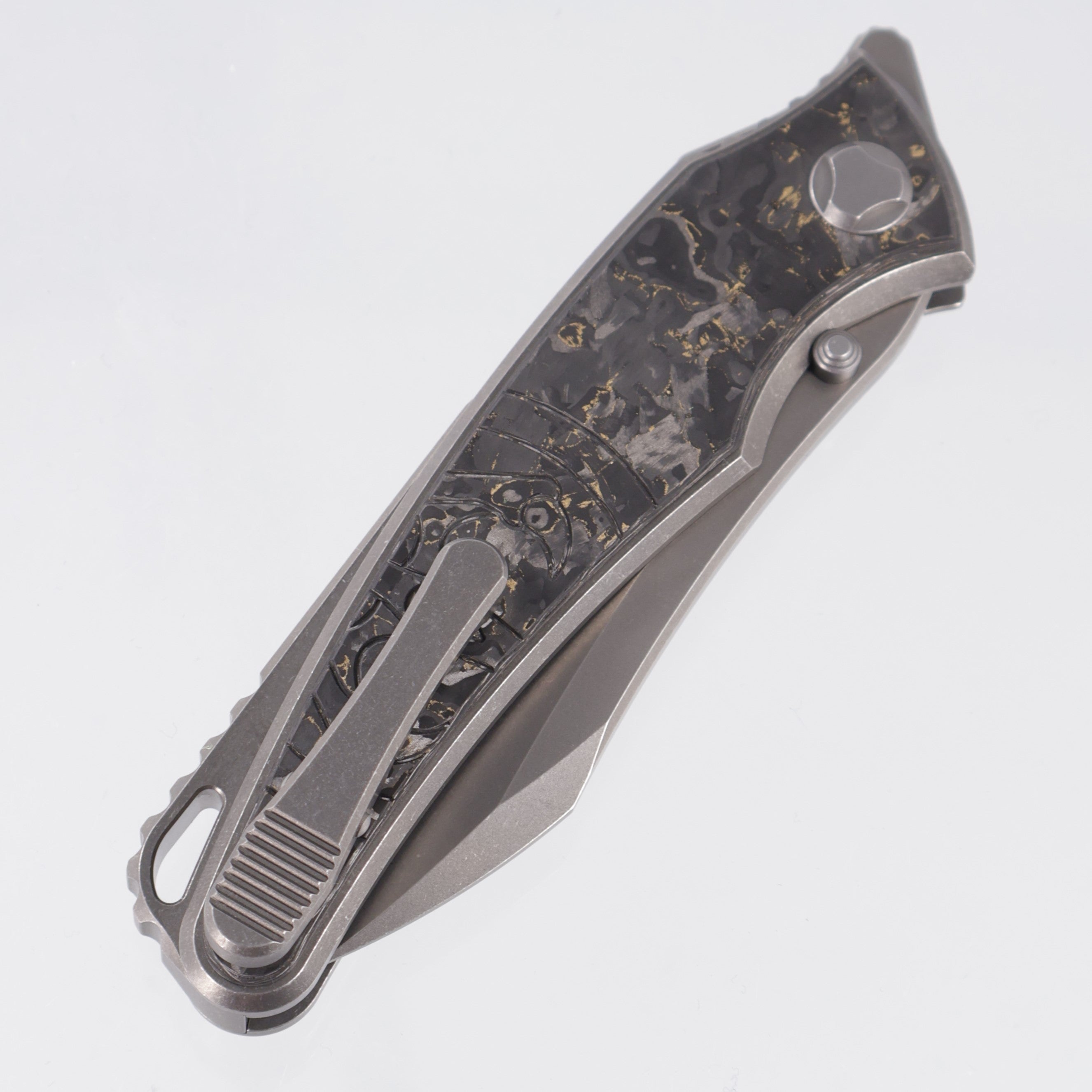 Hawk Knives Talon - Brightwash Titanium w/ Bronze TechnoCarbo - Brightwash M390