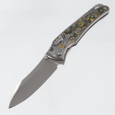 Hawk Knives Talon - Brightwash Titanium w/ Giants Camo Carbon - Brightwash M390