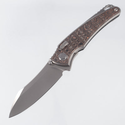 Hawk Knives Talon - Brightwash Titanium w/ Unicopper Fat Carbon - Brightwash M390