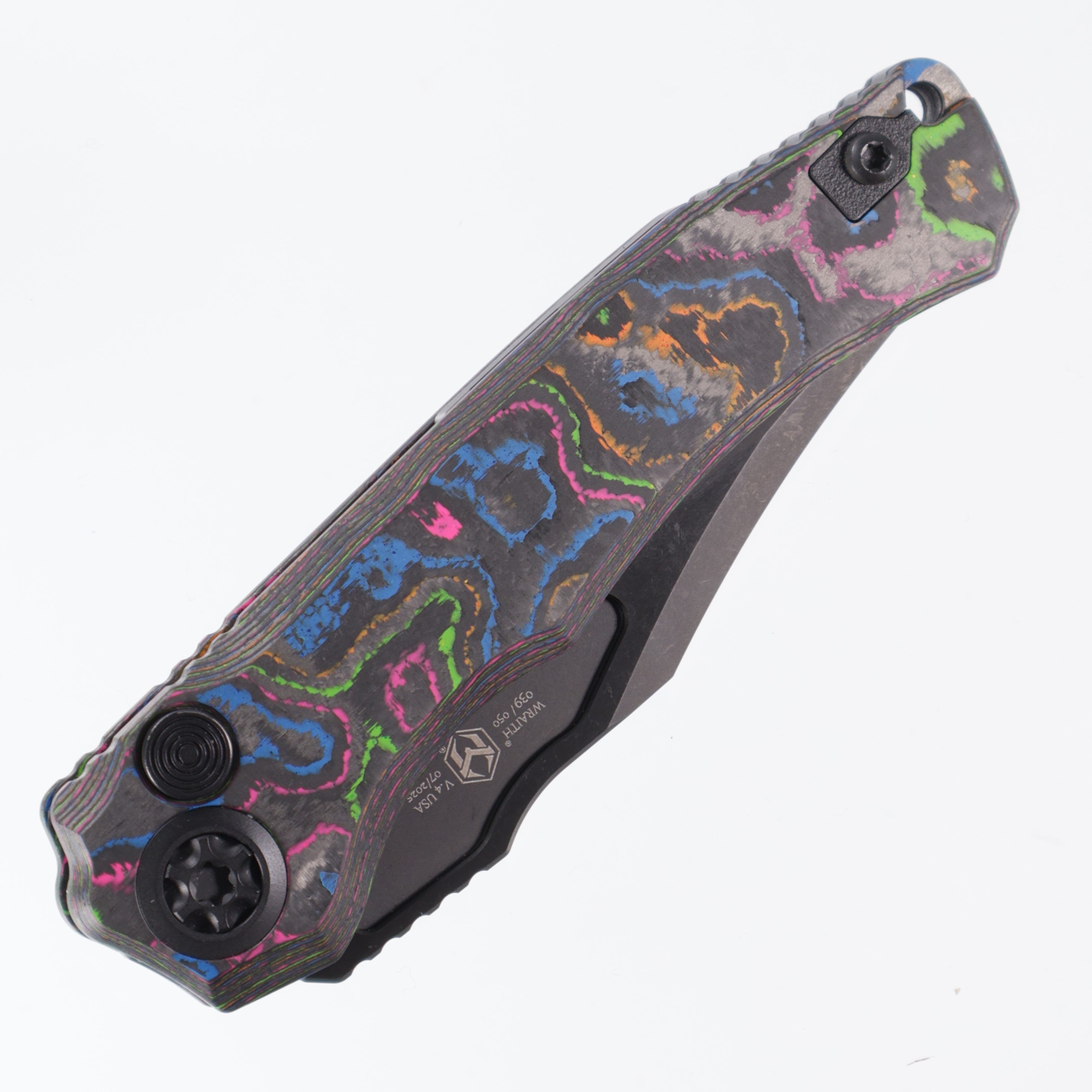 Heretic Wraith V4 Auto Bowie - BR OP Exclusive - 80s Camo Carbon - DLC Magnacut H002-6A-CC/80s