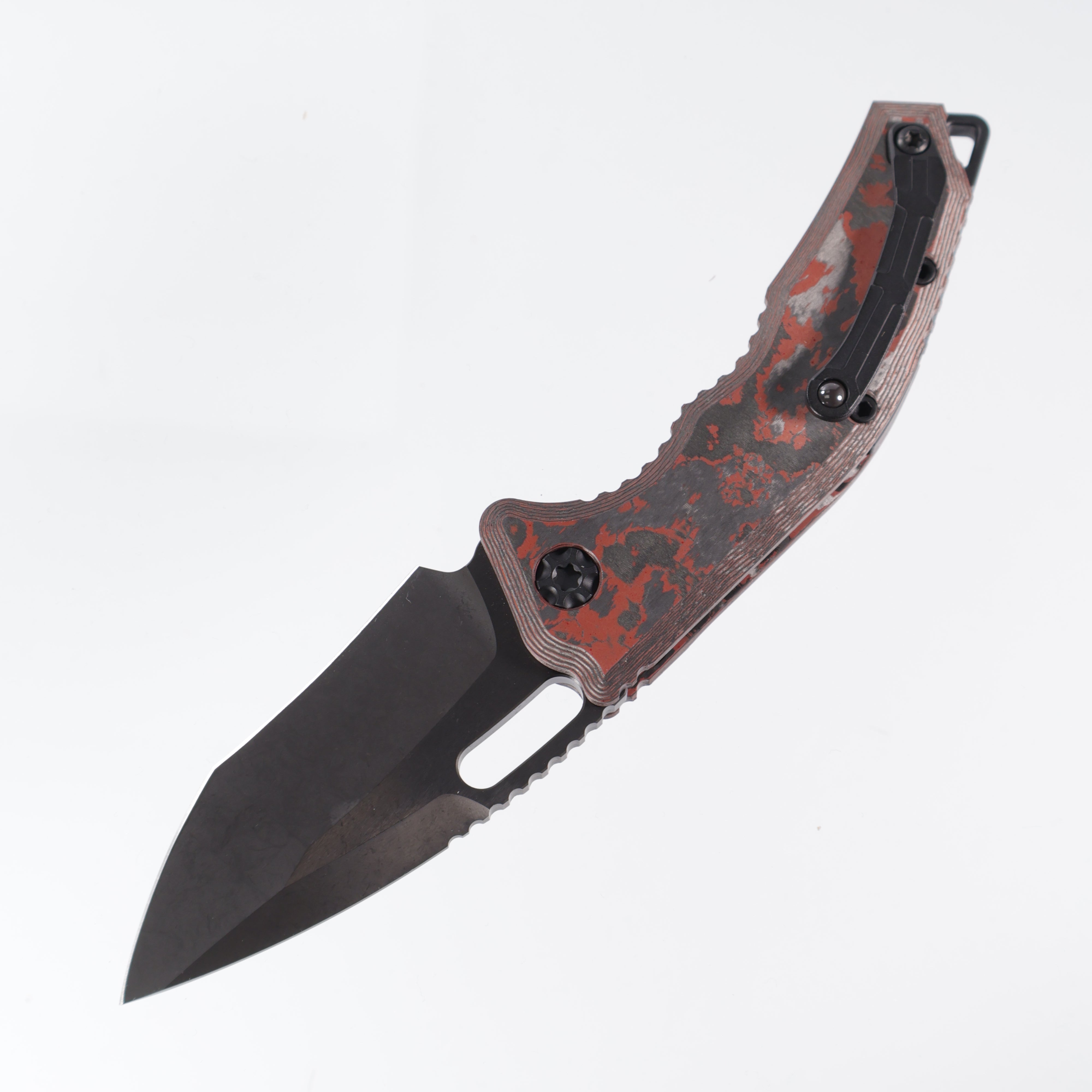 Heretic Medusa Auto - Blood Red Camo Carbon - Recurve DLC Magnacut - H012-6A-RD/CC