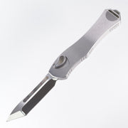 Heretic Hydra V4 Custom - Mirror Polish Compound Grind Tanto - Stainless Steel Chassis w/ Black Pearl inlaid Button Cover, Button, Charging Handle & Plate S/N: 011