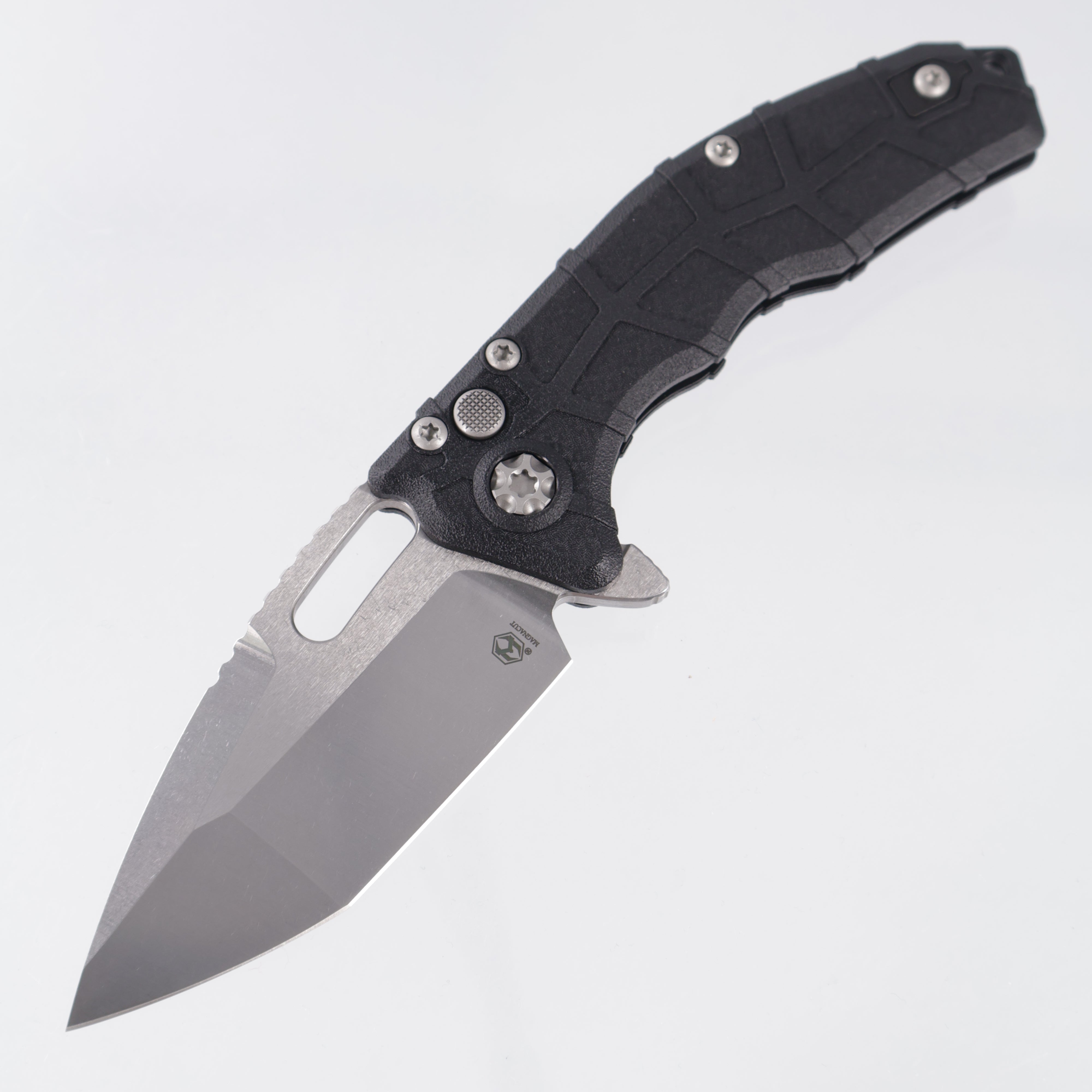 Heretic Martyr Buttonlock - Black Polymer - Stonewash Magnacut - H057-2A