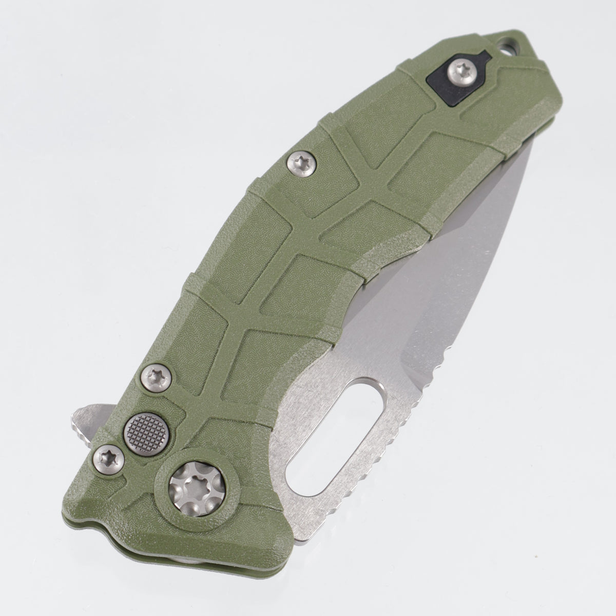 Heretic Martyr Buttonlock - OD Green Polymer - Stonewash Magnacut - H057-2A-GRN