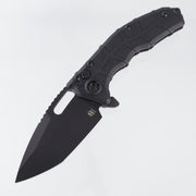 Heretic Martyr Buttonlock - Black Polymer - Black Tactical Magnacut - H057-4A-T