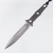 Heretic Mini Nephilim - Carbon Fiber - Stonewash Full Serrate Magnacut - H069-2C-CF