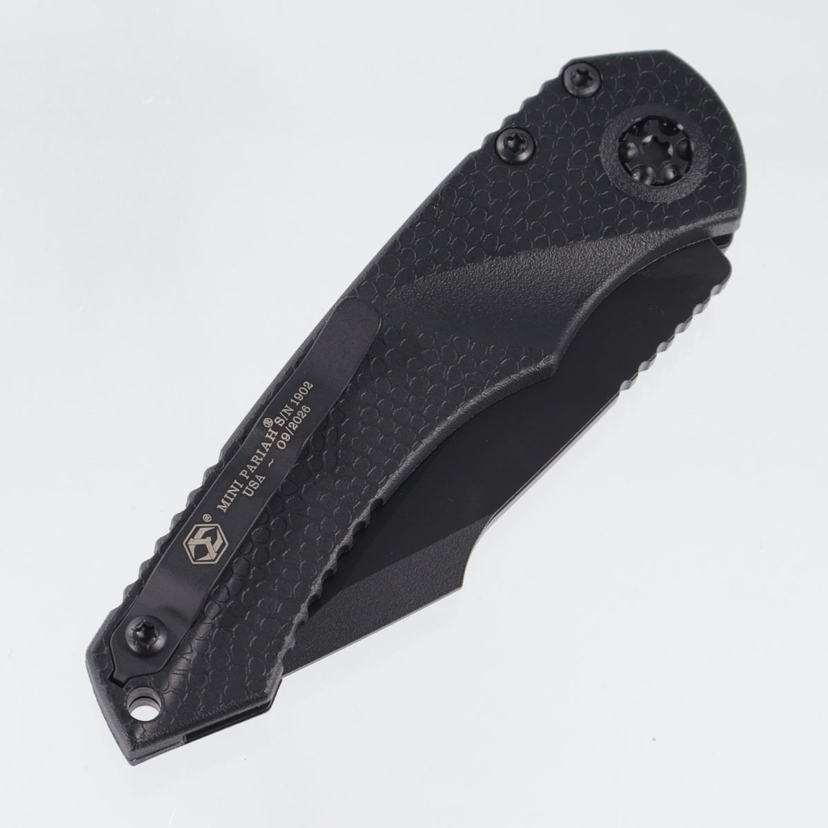 Heretic Mini Pariah Auto Single Edge - Black Polymer - Black Tactical Magnacut - H054-4A-T