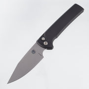 Chaves Scapegoat Full Size Auto - Black Aluminum w/ Black Lip Pearl Button & Blue Titanium Skull Clip - Stonewash Magnacut - BSW26.RCS2101-LTD