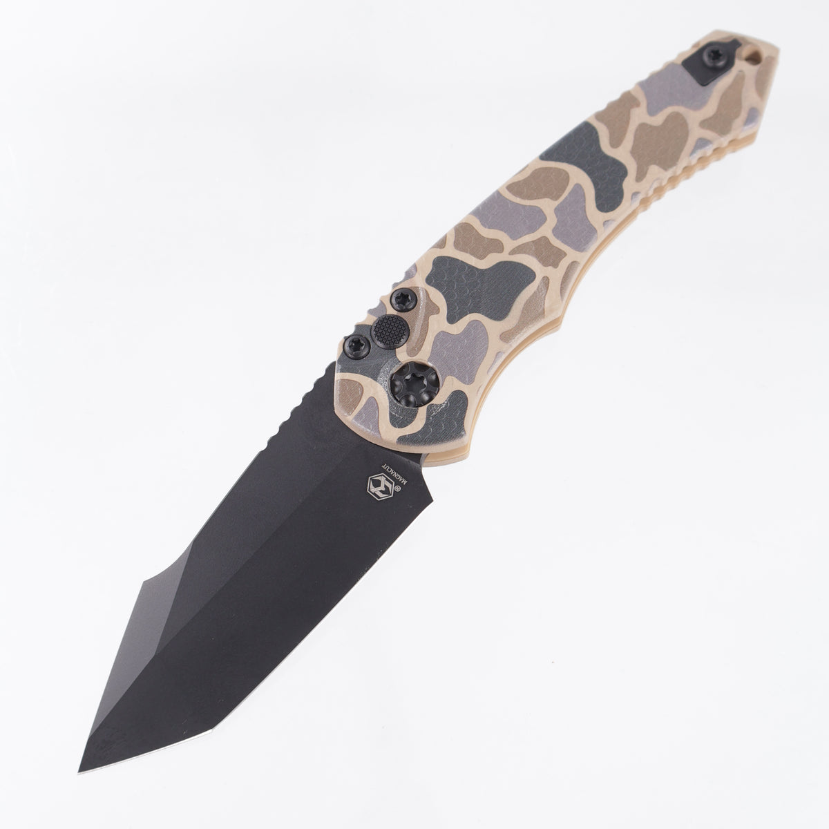 Heretic Mini Pariah Auto Tanto - Duck Camo Polymer - Black Tactical Magnacut - H055-DC