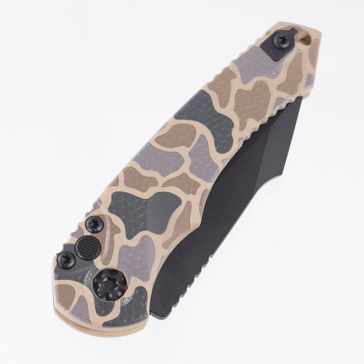 Heretic Mini Pariah Auto Tanto - Duck Camo Polymer - Black Tactical Magnacut - H055-DC