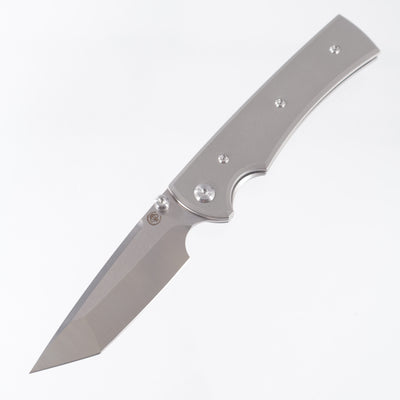 Chaves Liberation 229 Tanto Blue Label - Charcoal Grey G10 - Belt Satin Elmax