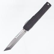 Heretic Nyx V2 Tanto Proof Run - Black Skeletal Aluminum - Stonewash M390 - H015-2A