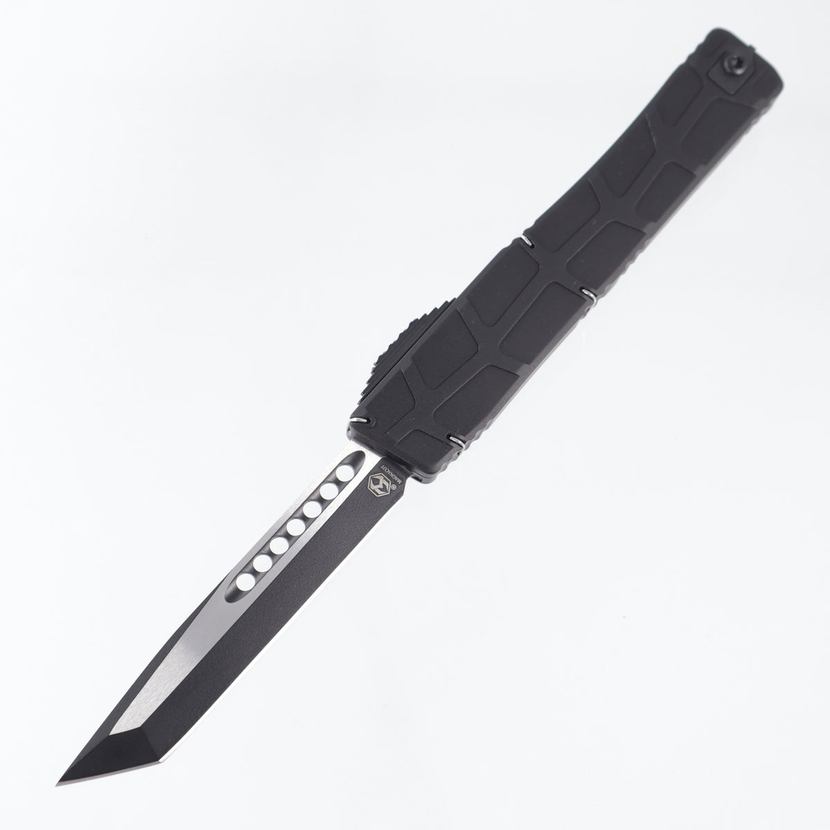 Heretic Nyx V2 Tanto Proof Run - Black Skeletal Aluminum - Black Tactical M390 - H015-10A-T