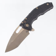 Heretic Martyr Recurve Buttonlock - Black Polymer - Bronze Magnacut - H056-7A