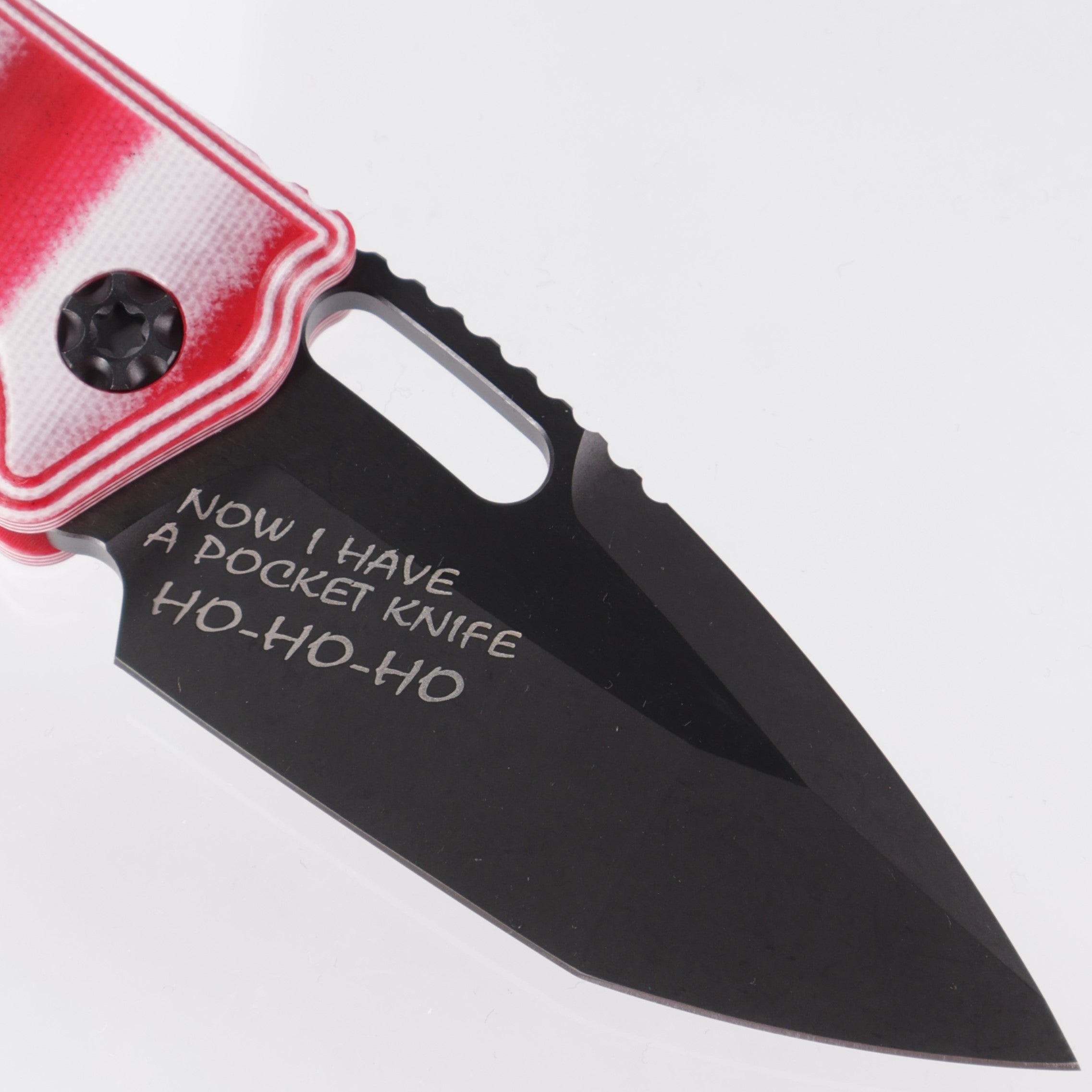 Heretic Medusa Auto, Factory 1 of 1 - Candy Cane G-10 - DLC Tanto Magnacut - H011-6A-CANDY