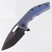Heretic Medusa Manual - Antique Blue Titanium - DLC Magnacut - H009-6A-TIBLU