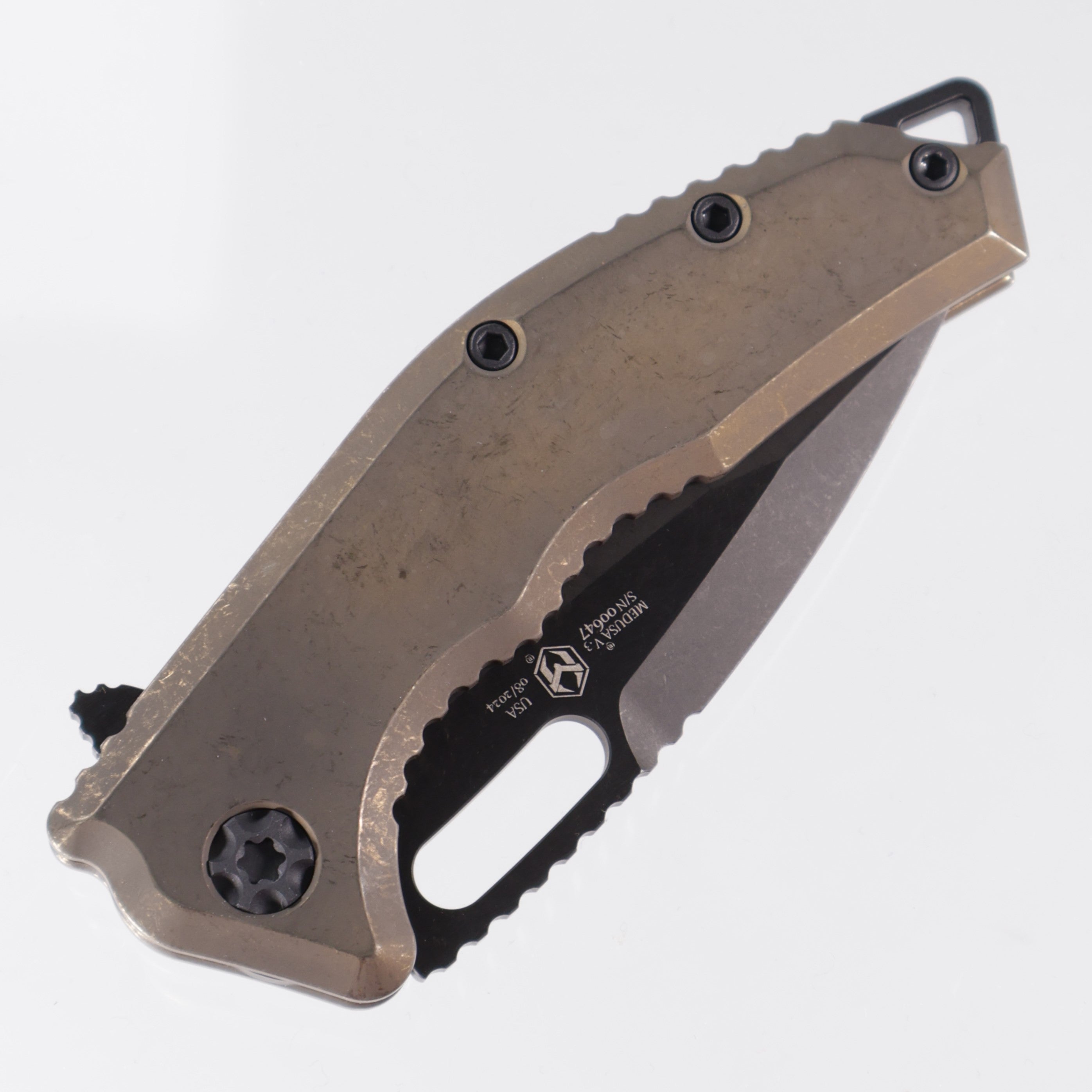 Heretic Medusa Manual - Antique Bronze Titanium - DLC Magnacut - H009-6A-TIBRZ