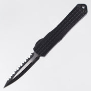 Heretic Manticore S - D/E Two-Tone Magnacut Full Serrated - Black Frag Tactical & Black Hardware - H024F-10C-T