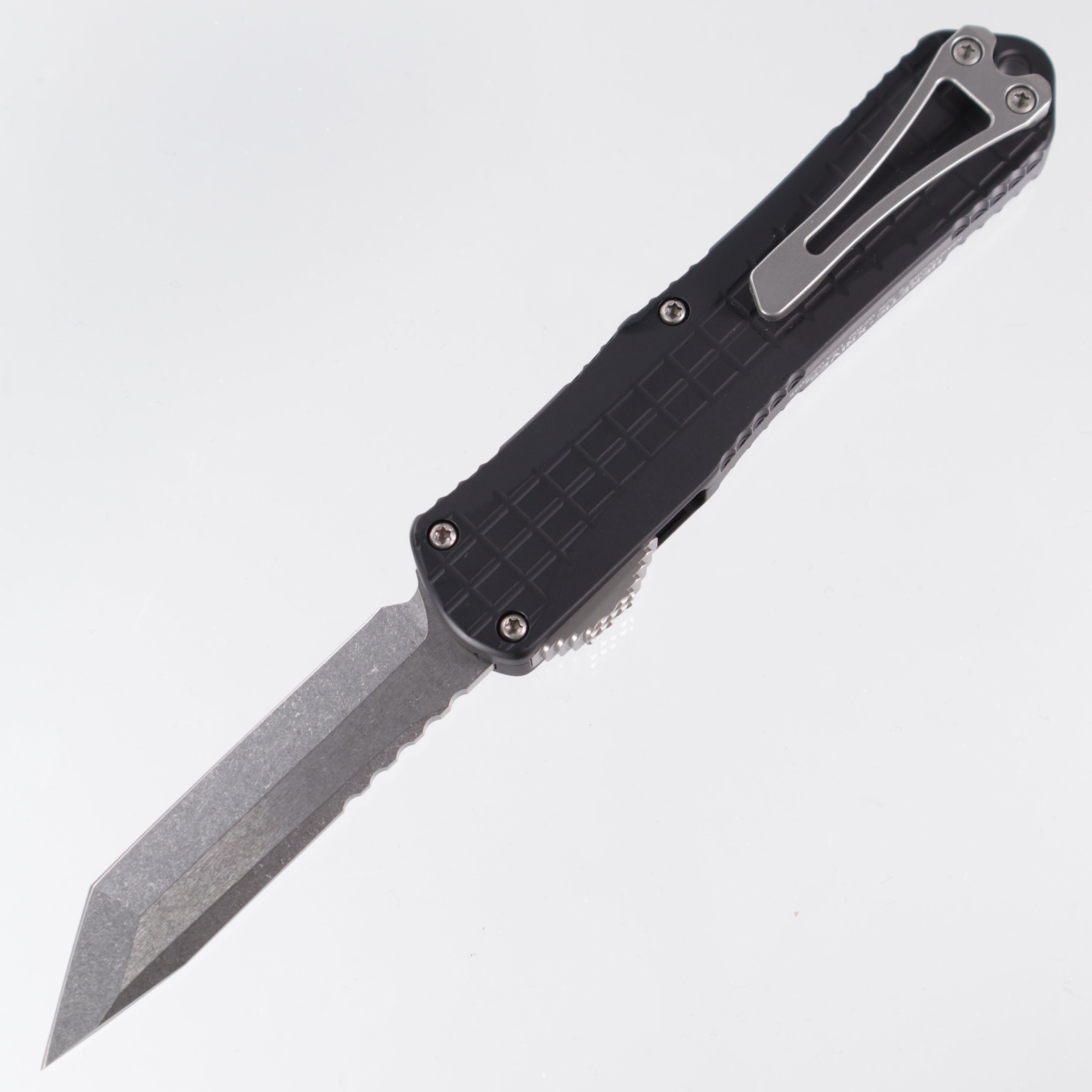 Heretic Manticore E - Tanto Stonewash Magnacut - Black Frag Aluminum - H027F-2A