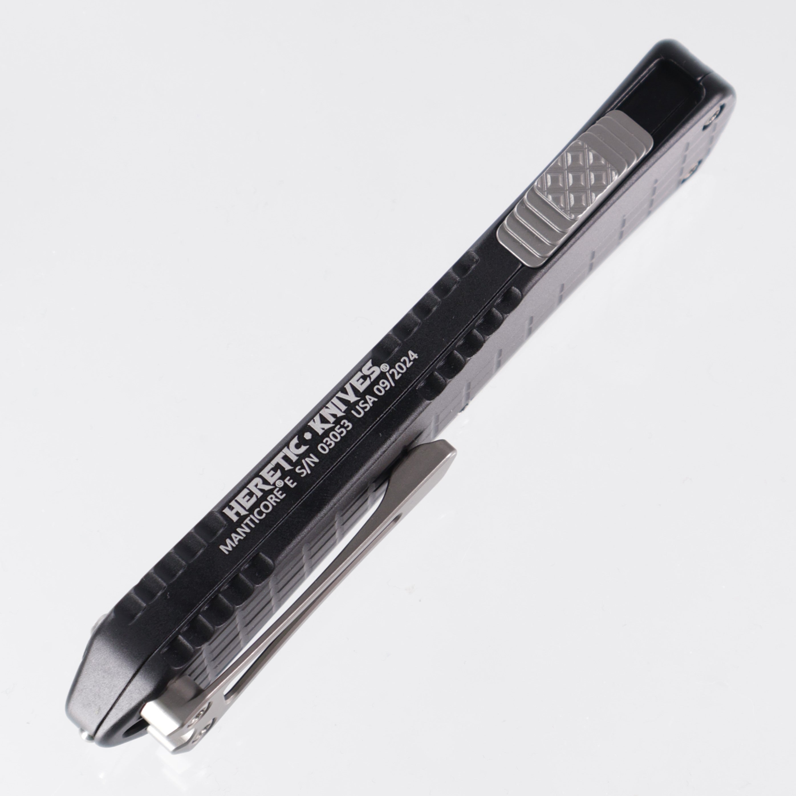 Heretic Manticore E - Bowie Magnacut - Black Frag Aluminum - H026BF-2A