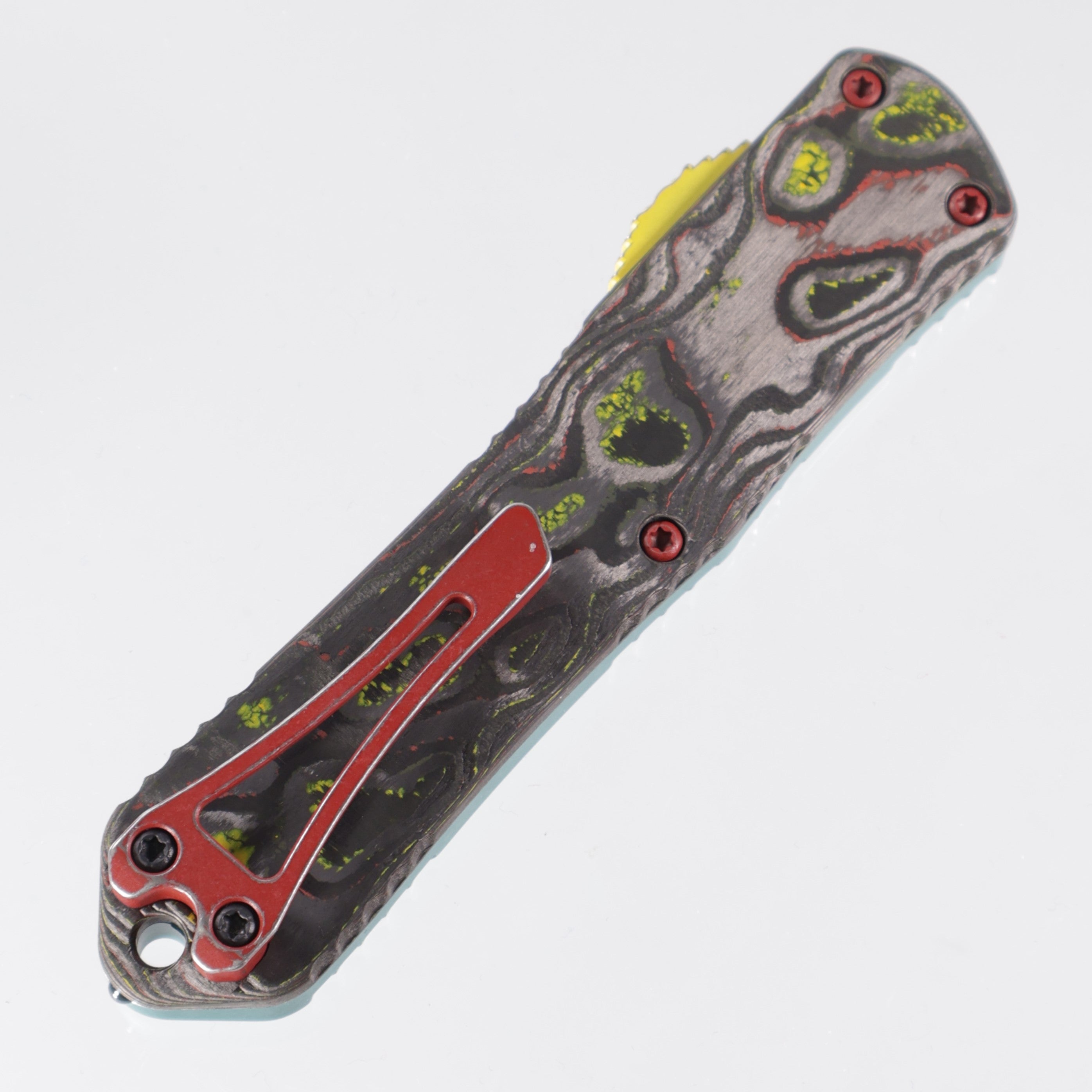 Heretic Manticore E - Bounty Hunter Double Edge - CamoCarbon & Distressed Aluminum - Two-Tone Magnacut - H028-10A-BOUNTY