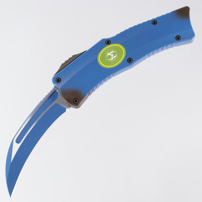 Heretic Roc - Stabnana For Scale BROP Exclusive - Blue Banana Handles & Blue Cerakote Magnacut - Curved OTF - H060-BLU-BLU/NANA