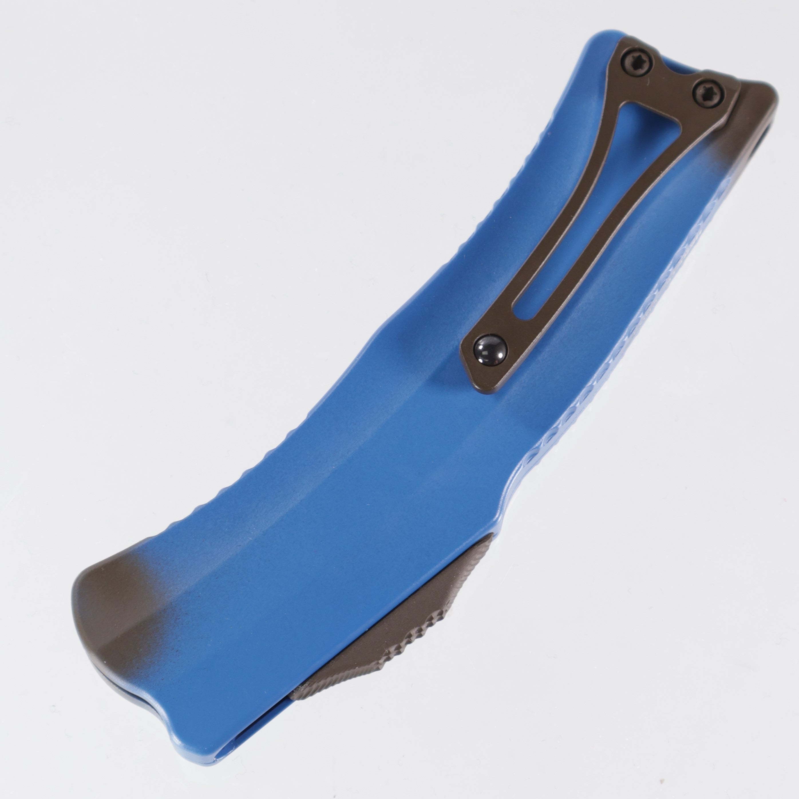 Heretic Roc - Stabana For Scale BR OP Exclusive - Blue Banana Handles & Blue Cerakote Magnacut - Curved OTF - H060-BLU-BLU/NANA