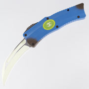 Heretic Roc - Stabana For Scale BR OP Exclusive - Blue Banana Handles & Freshly Peeled Cerakote Magnacut - Curved OTF - H060-FP-BLU/NANA