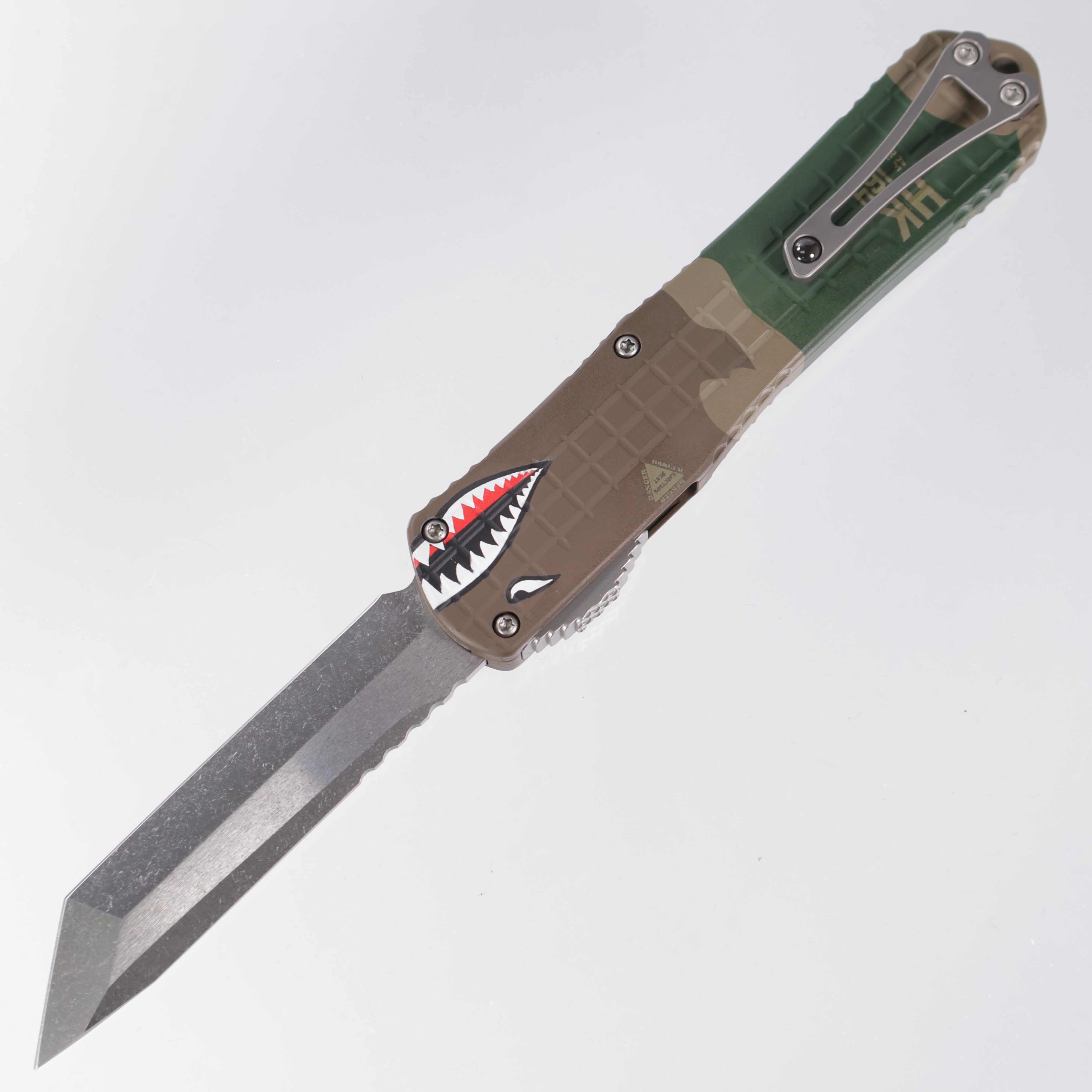Heretic Manticore X - A-10 Edition - Cerakote Frag Aluminum - Stonewash Tanto Magnacut - H031F-2A-A10