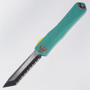 Heretic Manticore X - Bounty Hunter Tanto - Two-Tone Full Serrate Magnacut - CamoCarbon & Distressed Aluminum - H031-14C-BOUNTY