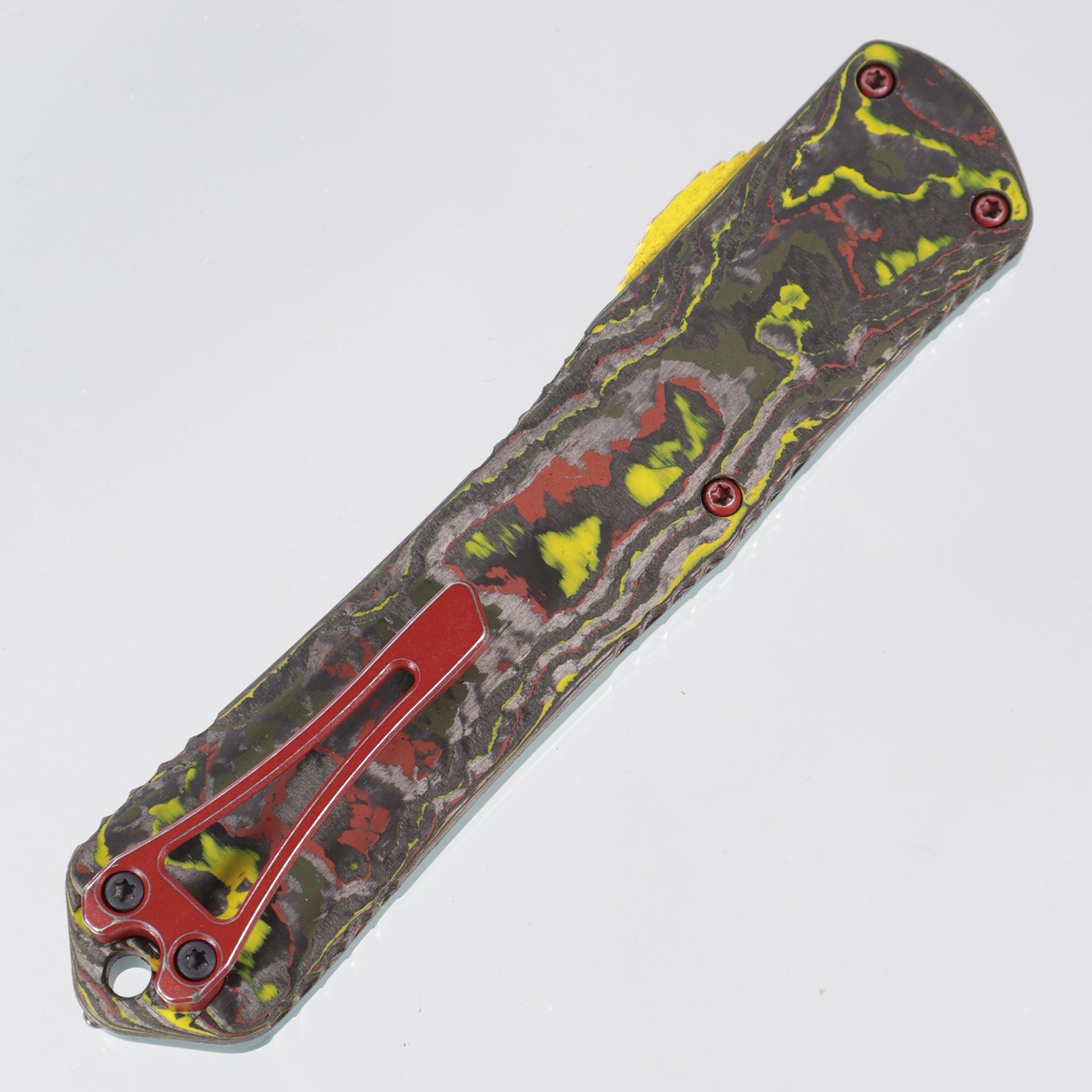 Heretic Manticore X - Bounty Hunter Tanto - Two-Tone Full Serrate Magnacut - CamoCarbon & Distressed Aluminum - H031-14C-BOUNTY