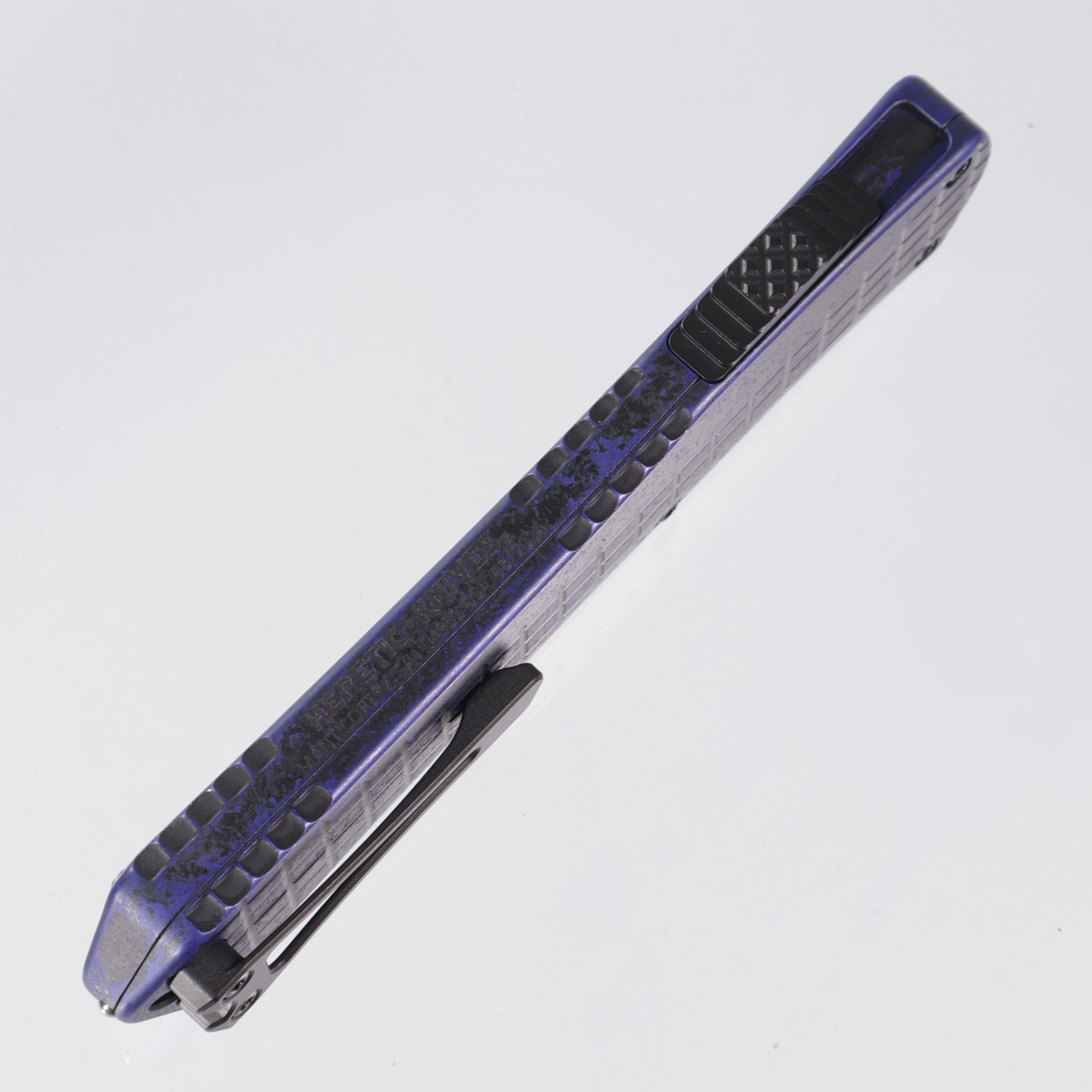 Heretic Manticore X - Breakthrough Purple Frag Aluminum - Bowie Full Serrated DLC Magnacut - H030BF-6C-BRKPU