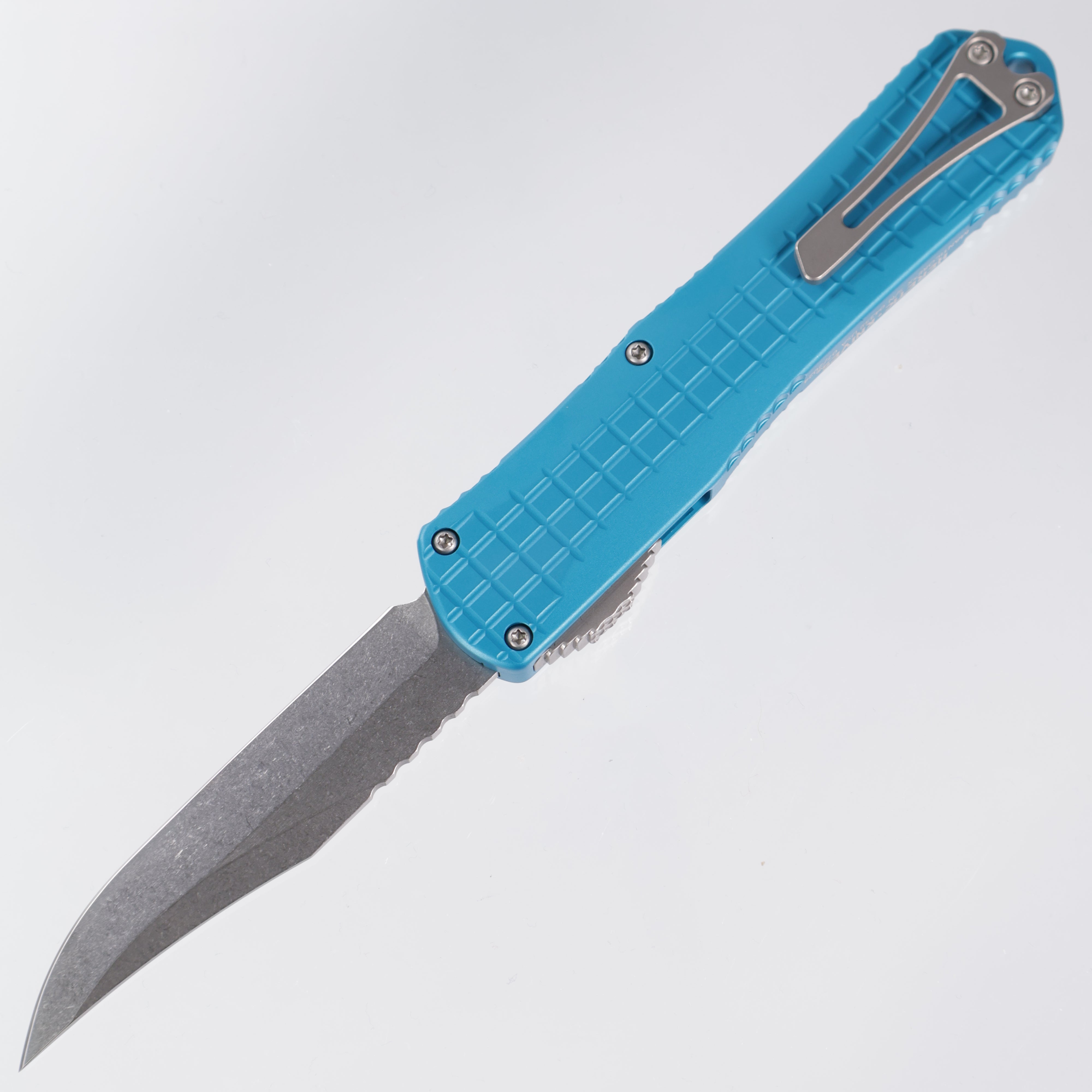 Heretic Manticore X - Turquoise Frag Aluminum - Bowie Stonewashed Magnacut - H030BF-2A-TQ