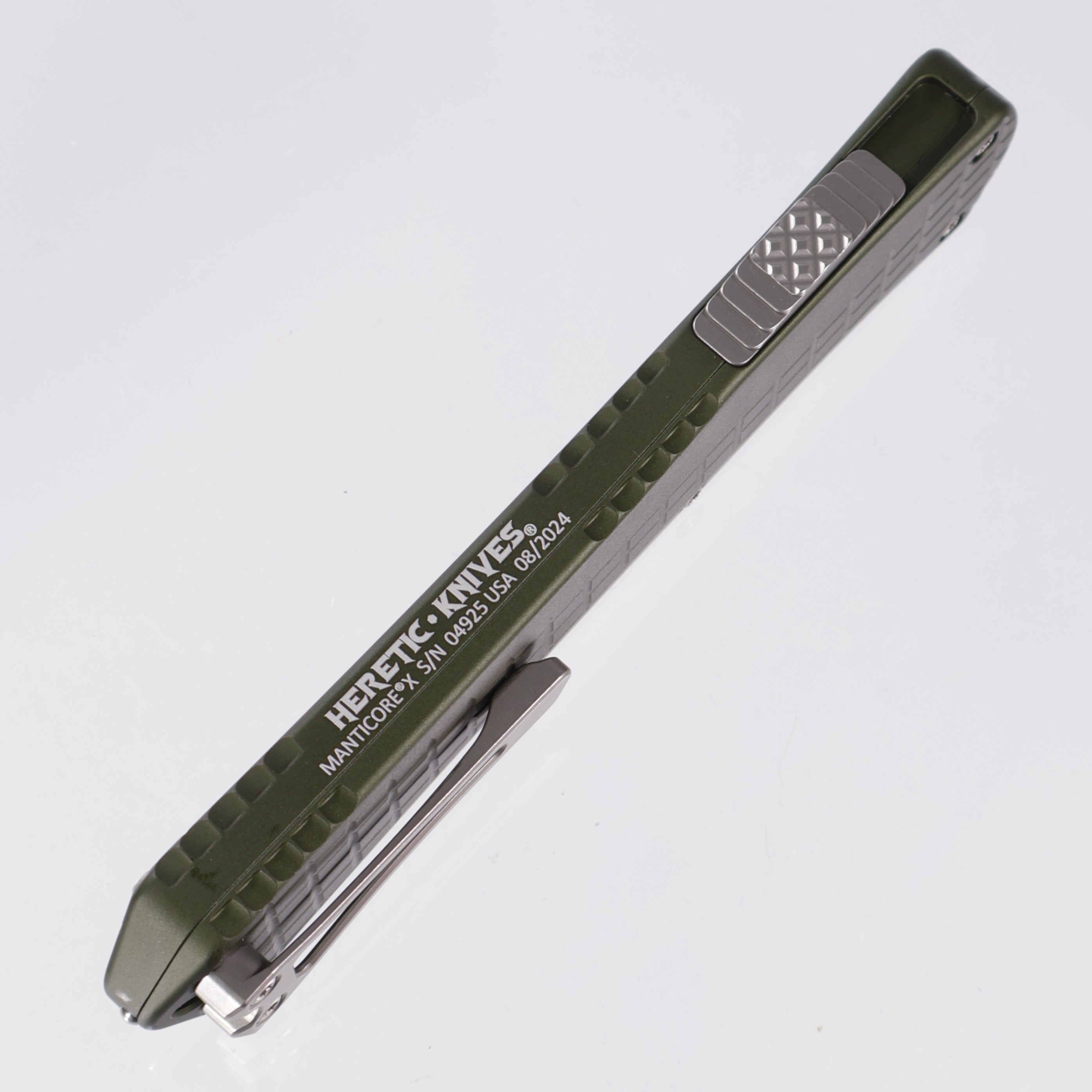 Heretic Manticore X - OD Green Frag Aluminum - Recurve Stonewash Magnacut - H033F-2A-GRN