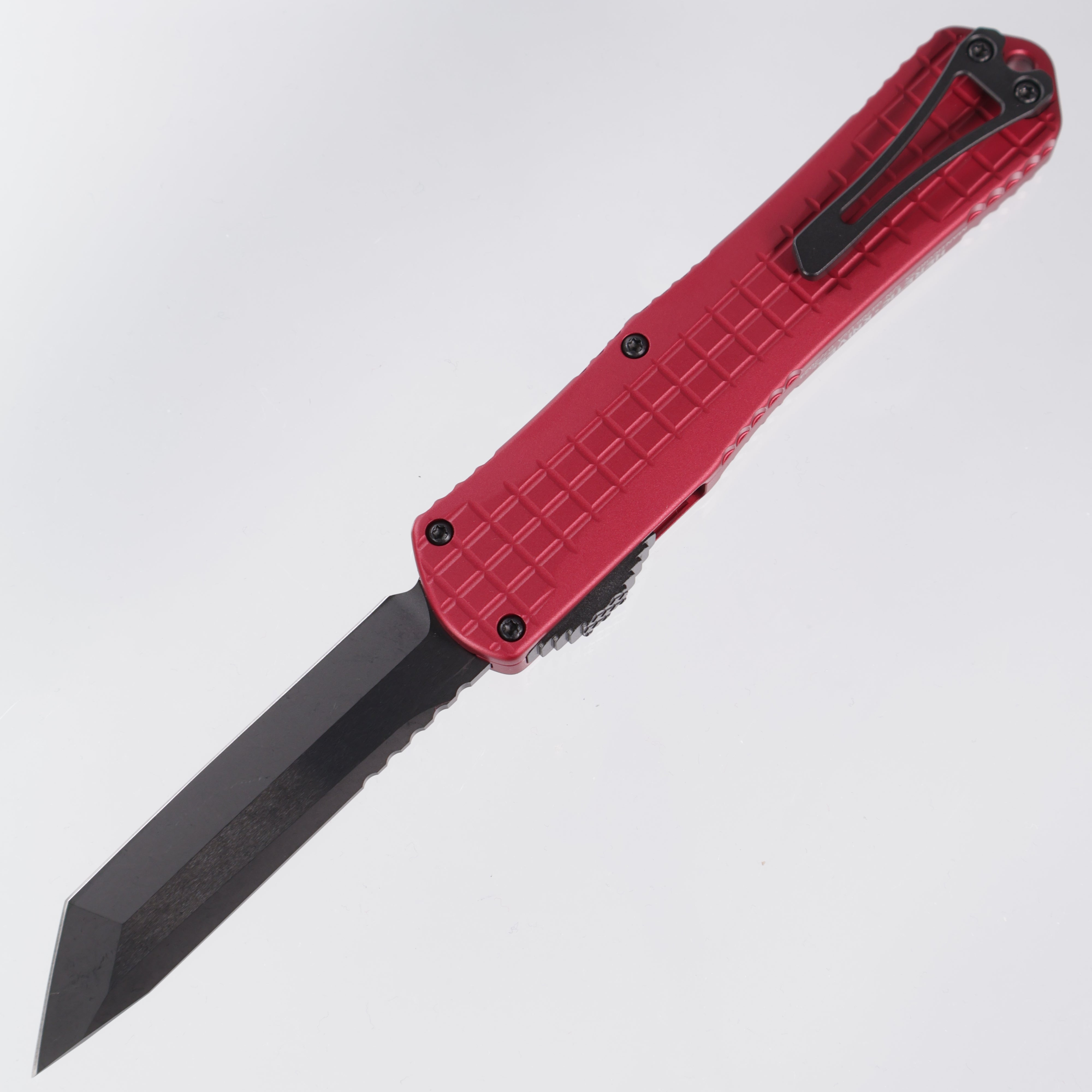 Heretic Manticore X - Red Frag Aluminum - Tanto DLC Magnacut - H031F-6A-RED