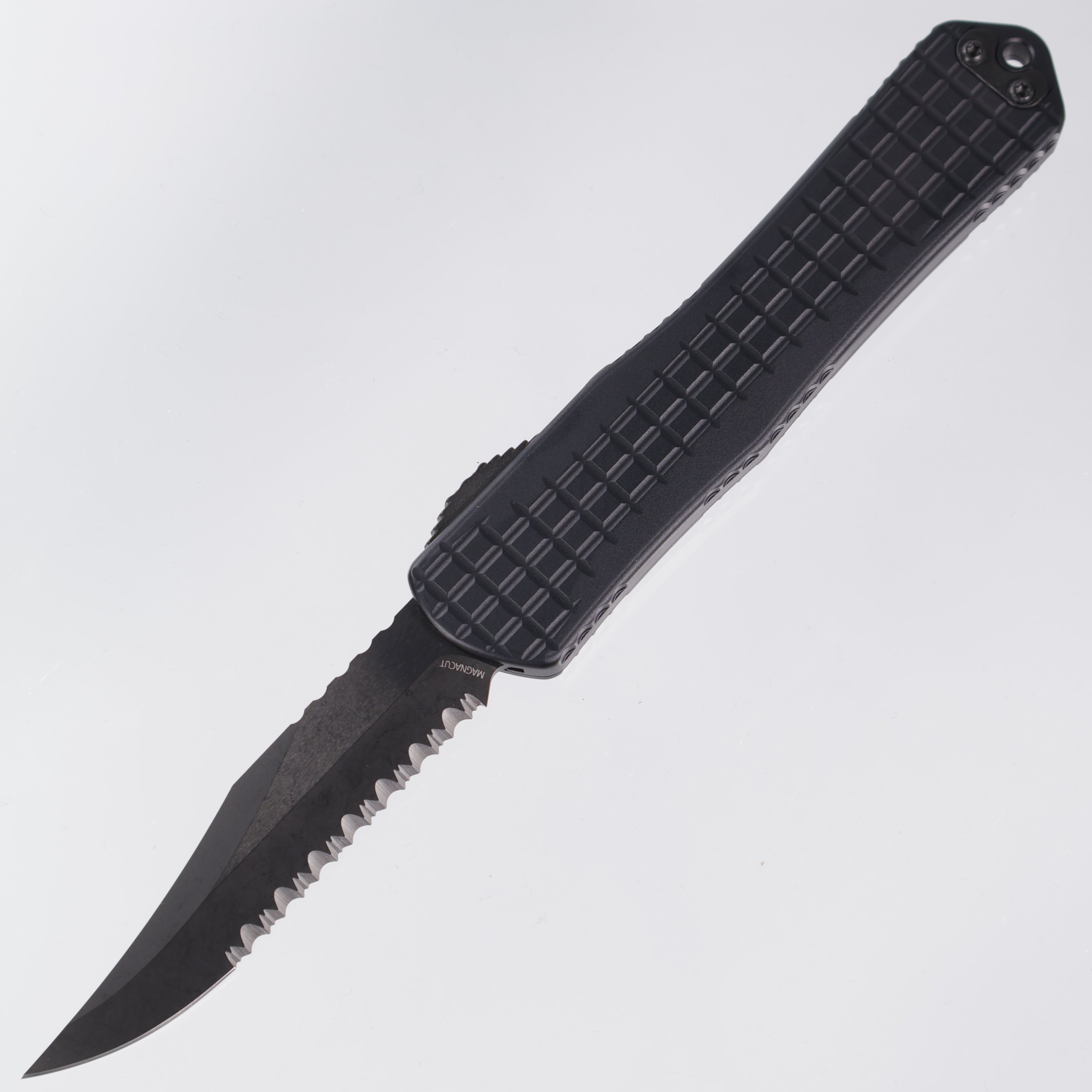 Heretic Manticore X - Black Frag Aluminum - Bowie DLC Full Serrate Magnacut - H030BF-6C-T