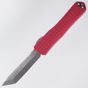 Heretic Manticore X - Red Frag Aluminum - Tanto Stonewash Magnacut - H031F-2A-RED