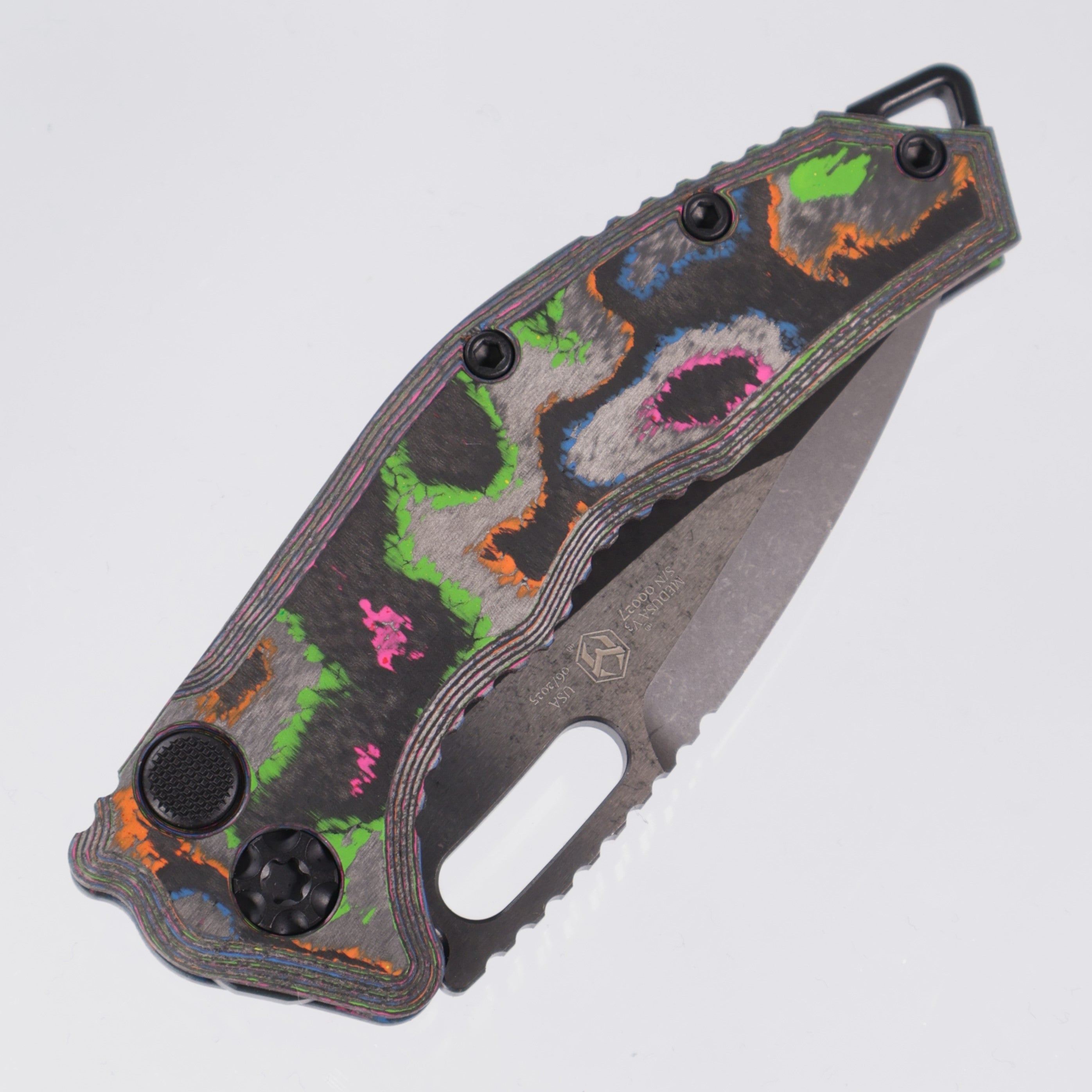 Heretic Medusa V3 Auto Tanto - BROP Exclusive - 80s Camo Carbon - DLC Magnacut - H011-6A-80/CC