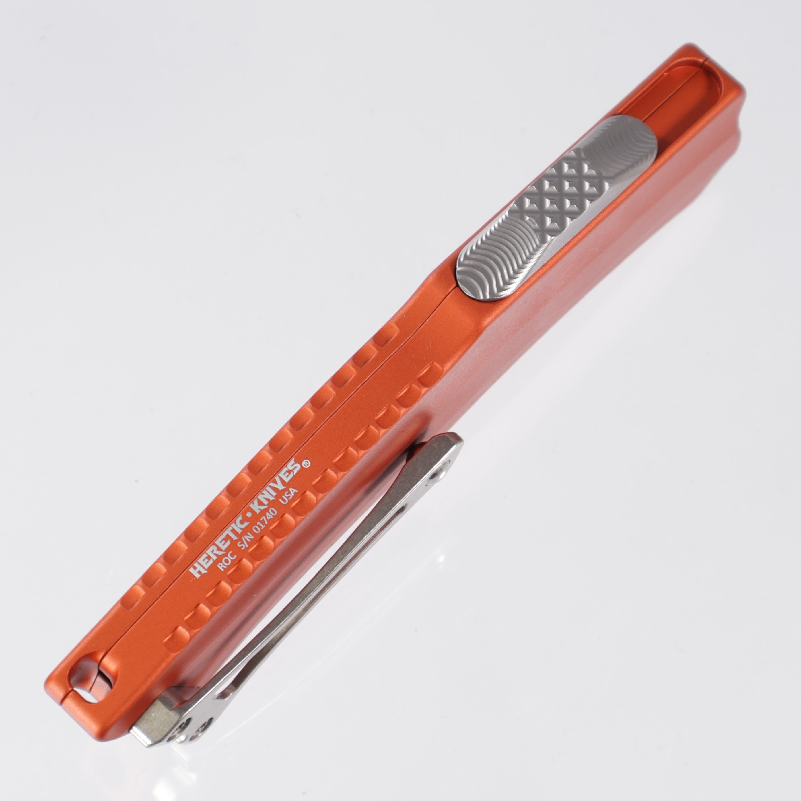 Heretic Roc - Stonewash Magnacut - Orange Aluminum - Curved OTF - H060-2A-ORG