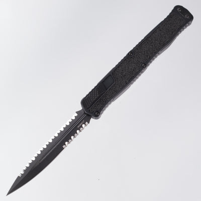 Heretic Cleric 2 - Rubber Grip Inlays - Double Edge 3/4 Serrated DLC Magnacut - Cleric II H020-6E-T