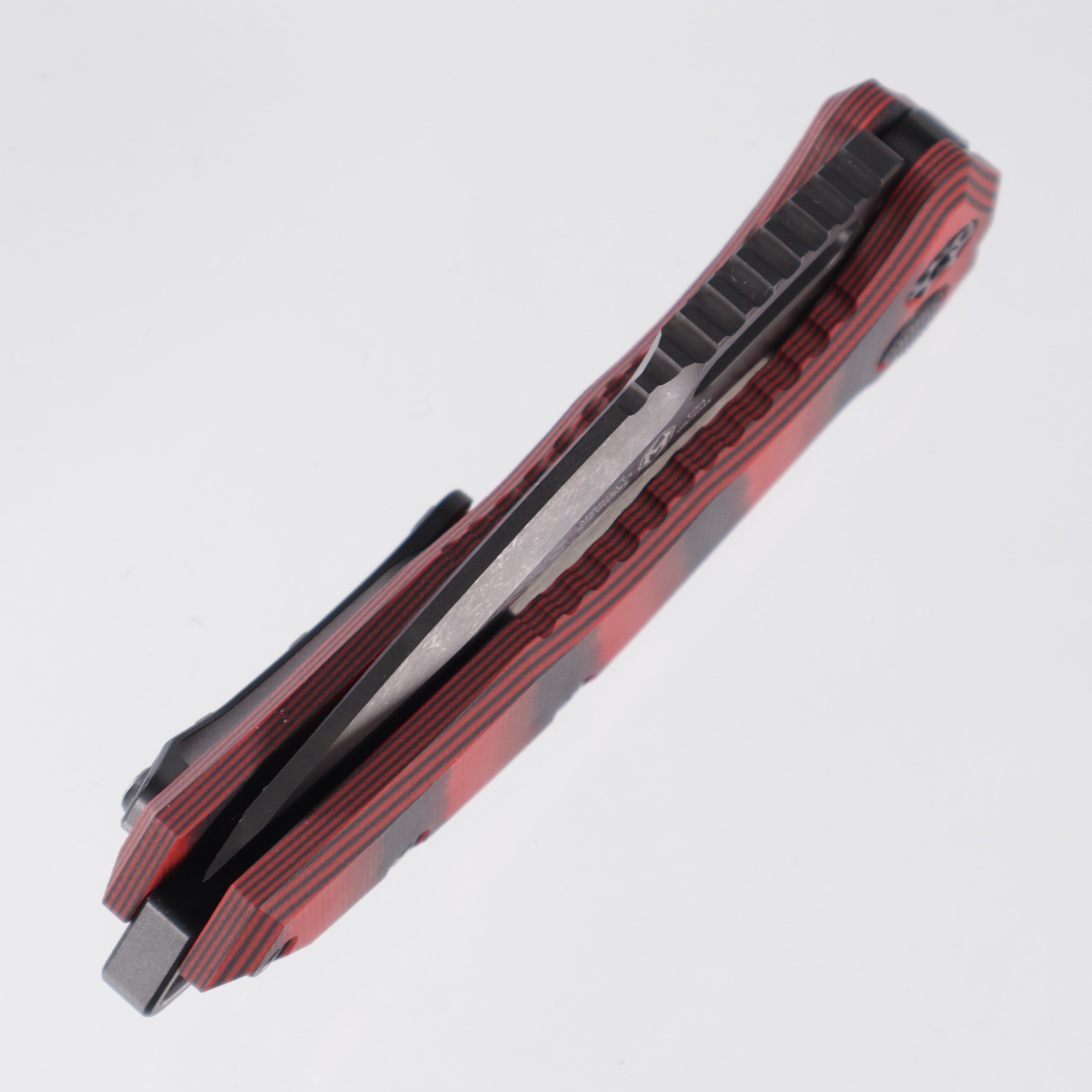 Heretic Medusa Auto - Red/Black G10 - Recurve DLC Magnacut - H012-6A-G10/RD