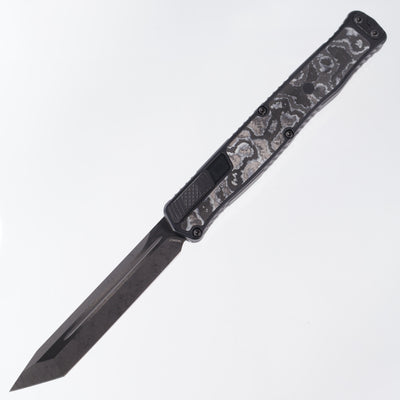 Heretic Cleric 2 - White Camo Carbon Inlays - Tanto DLC Magnacut - Cleric II H019-6A-WT/CC