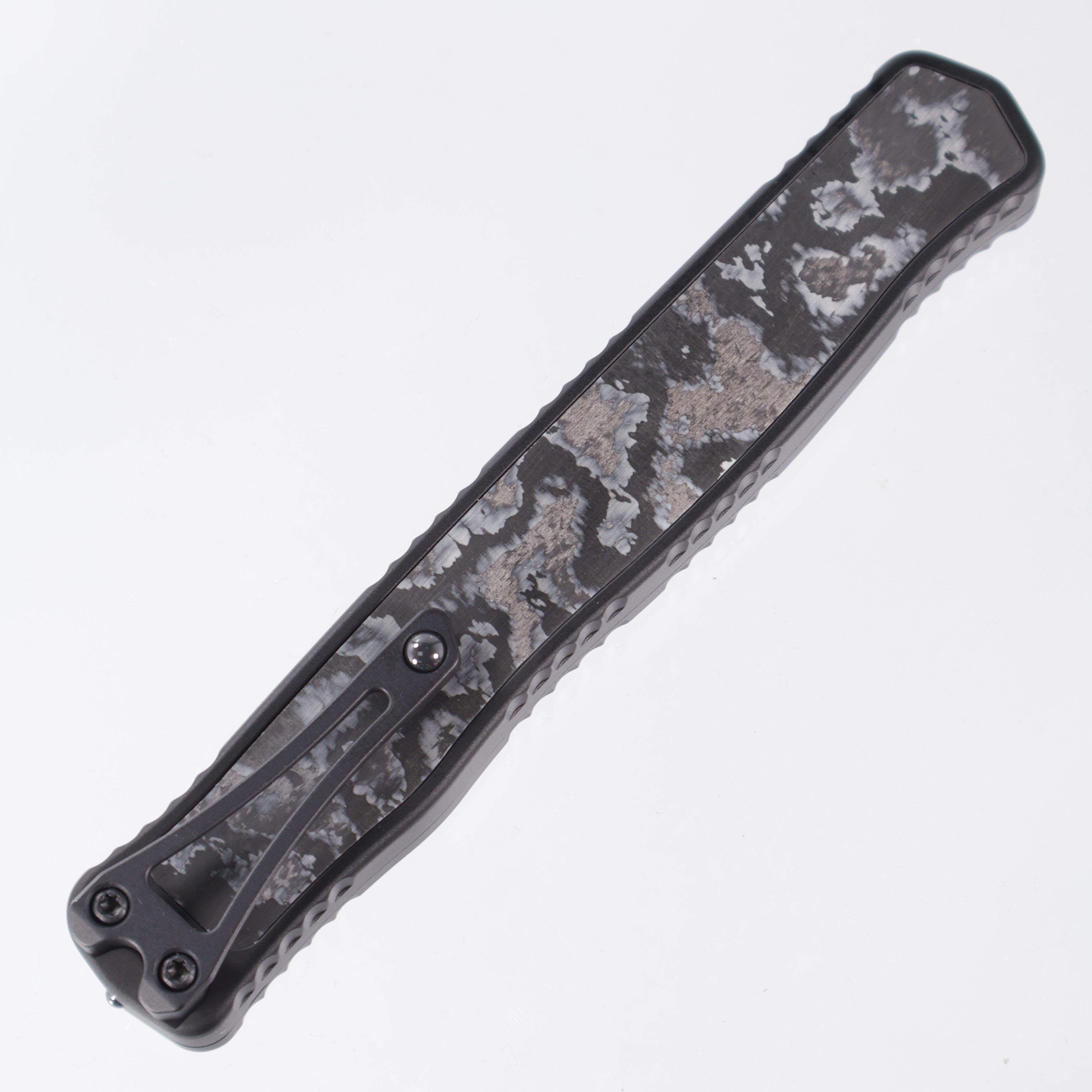 Heretic Cleric 2 - White Camo Carbon Inlays - Tanto Full Serrated DLC Magnacut - Cleric II H019-6C-WT/CC