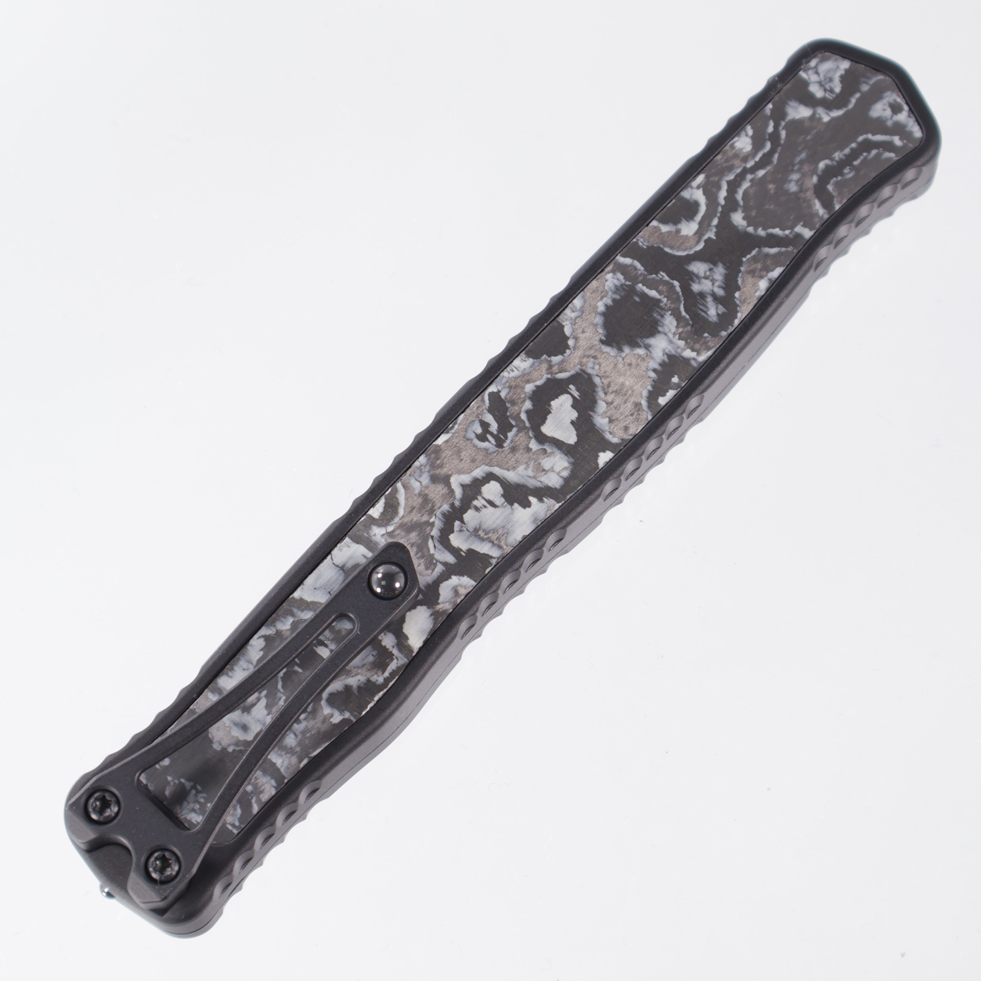 Heretic Cleric 2 - White Camo Carbon Inlays - DLC Double Edge Magnacut - Cleric II H020-6A-WT/CC