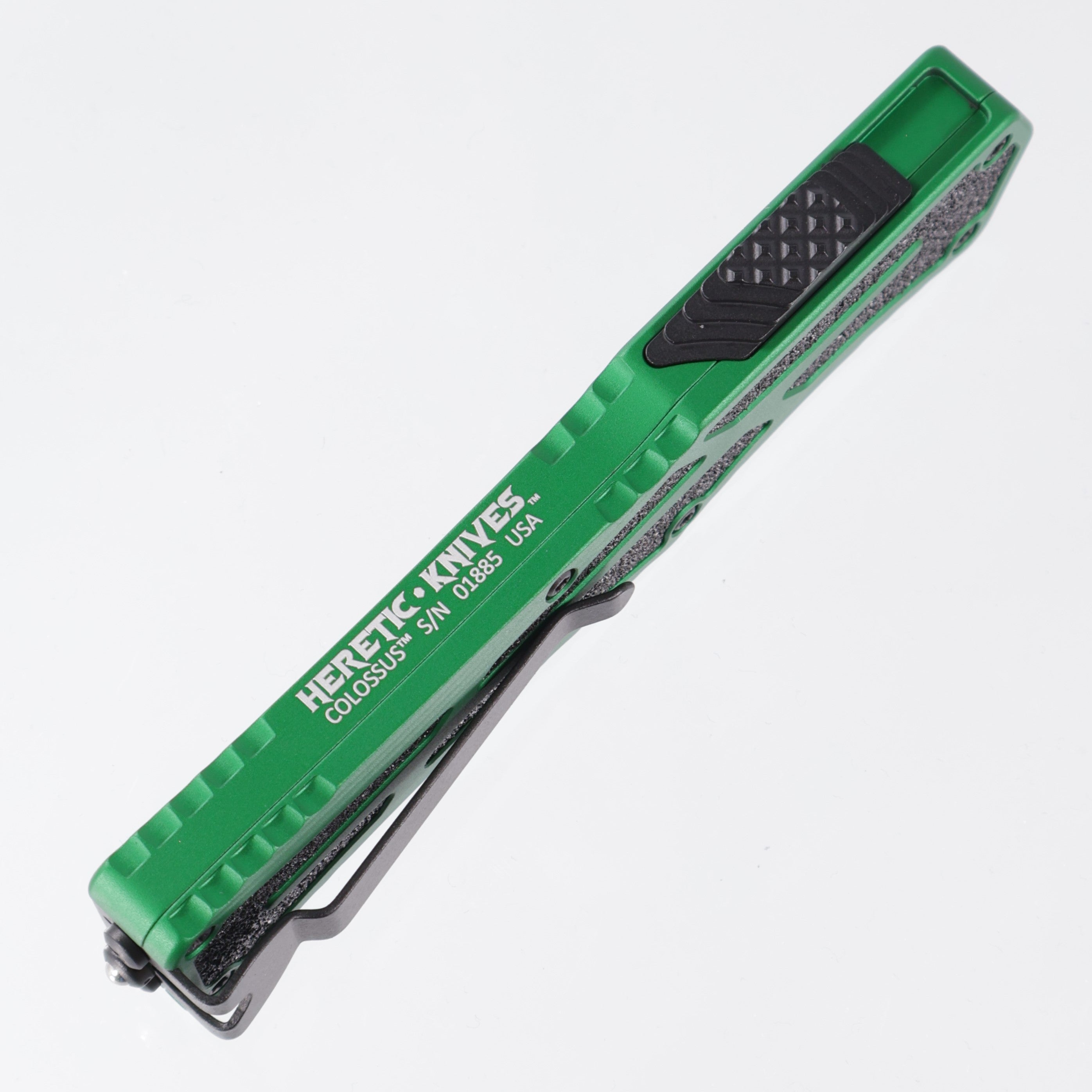 Heretic Colossus - DLC Magnacut Double Edge - Toxic Green Aluminum w/ Grip Tape Inlay - H041-6A-TXGRN